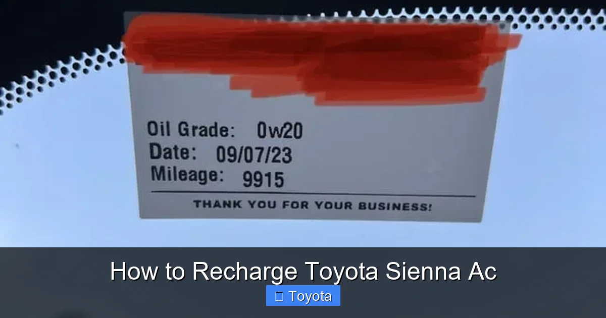How to Recharge Toyota Sienna Ac