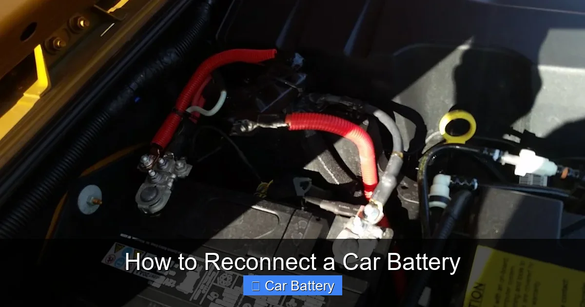 How to Reconnect a Car Battery