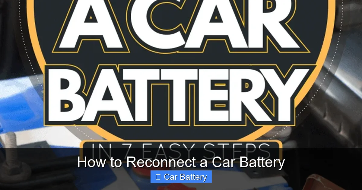 How to Reconnect a Car Battery