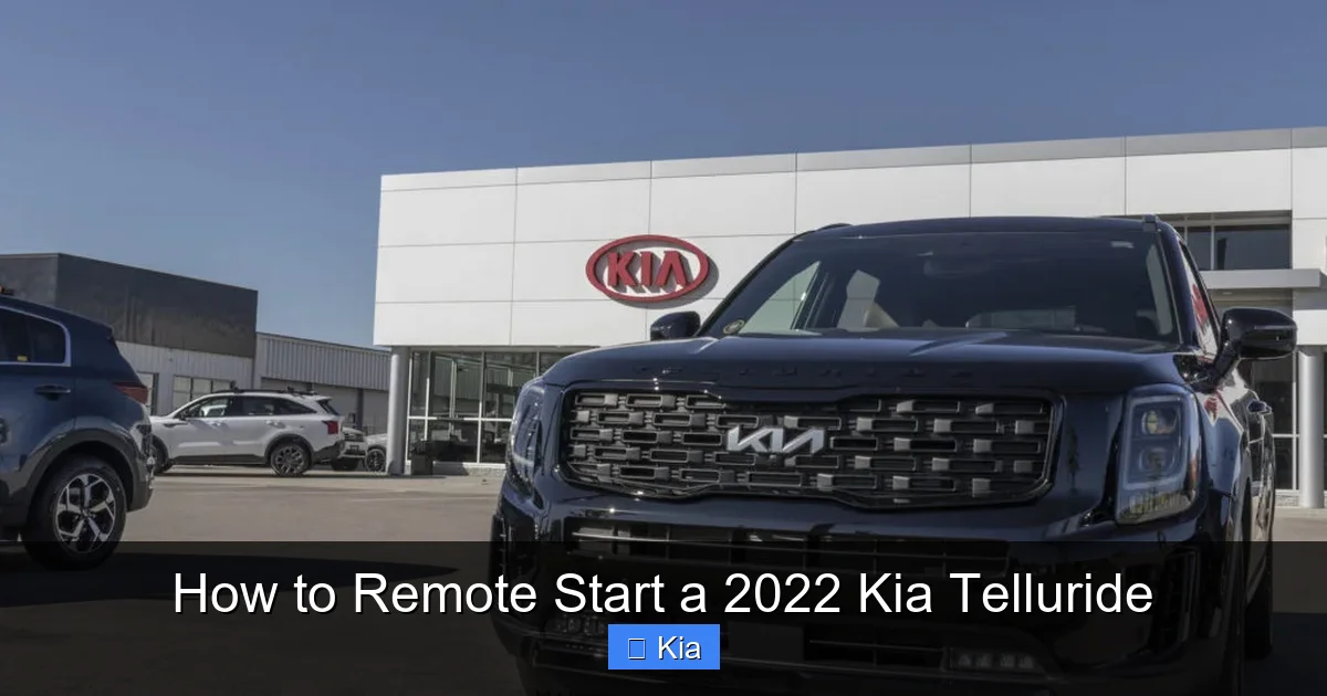 How to Remote Start a 2022 Kia Telluride