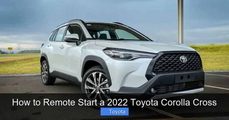 How to Remote Start a 2022 Toyota Corolla Cross