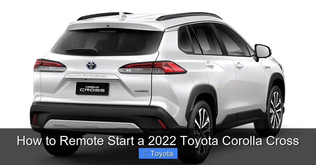 How to Remote Start a 2022 Toyota Corolla Cross