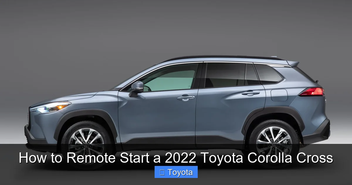 How to Remote Start a 2022 Toyota Corolla Cross