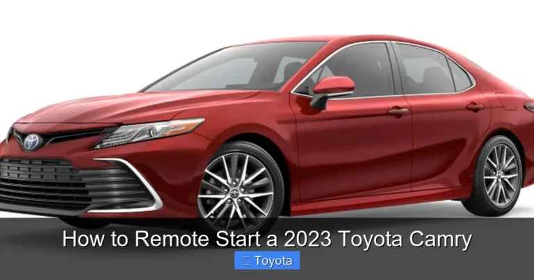 How to Remote Start a 2023 Toyota Camry