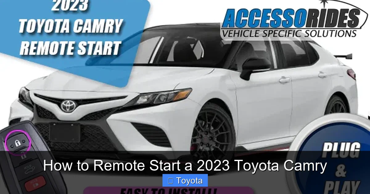 How to Remote Start a 2023 Toyota Camry