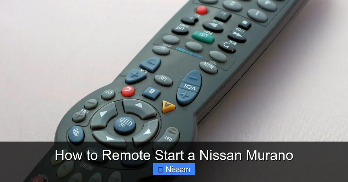 How to Remote Start a Nissan Murano