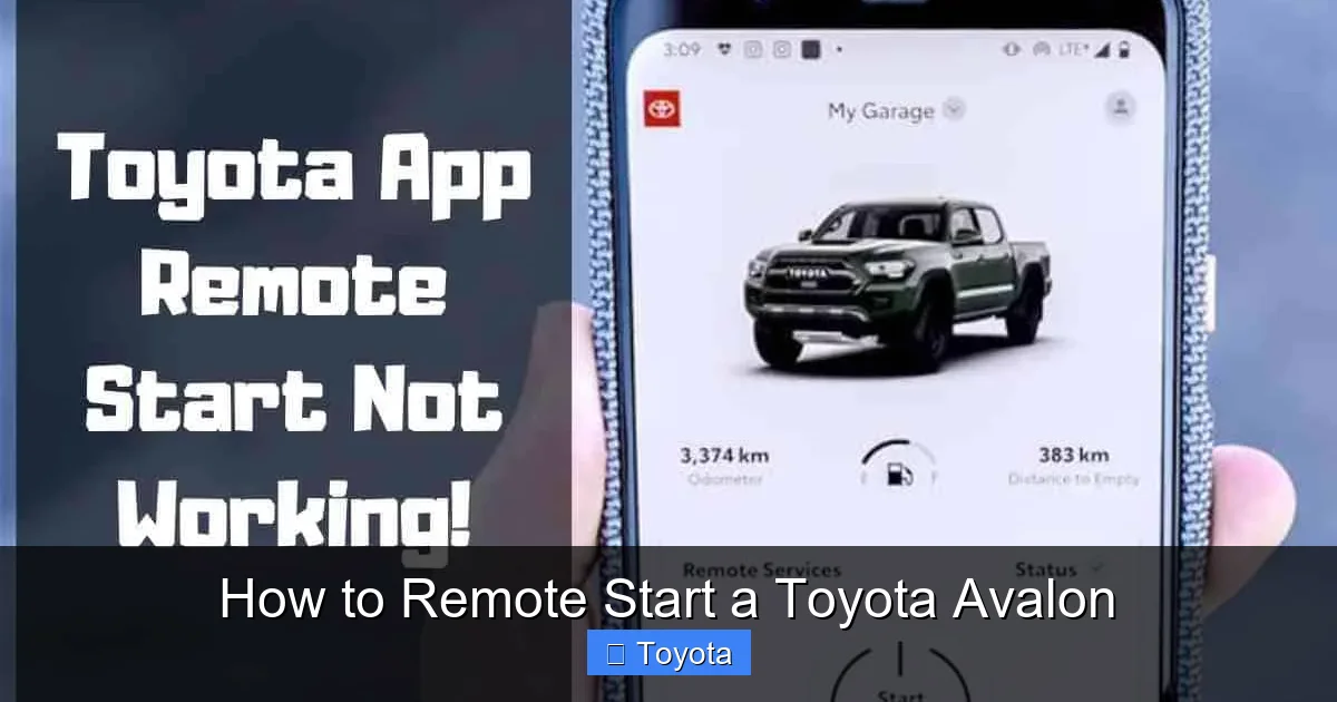 How to Remote Start a Toyota Avalon