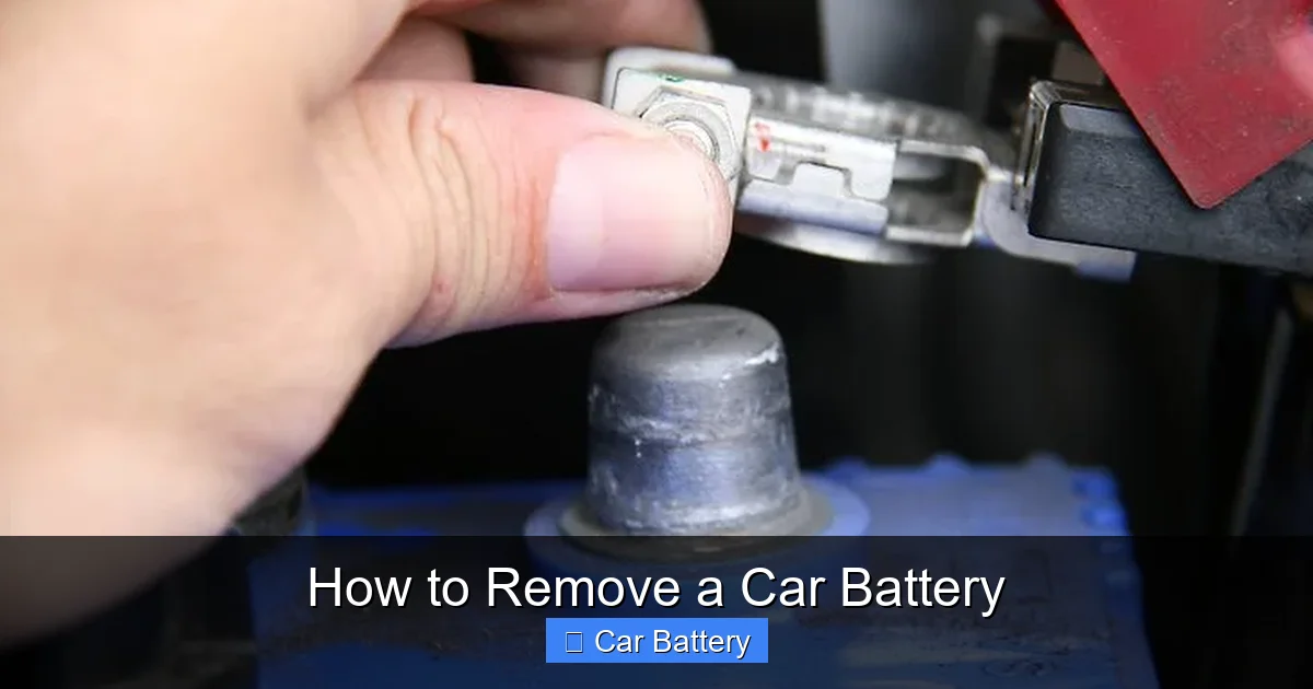 How to Remove a Car Battery
