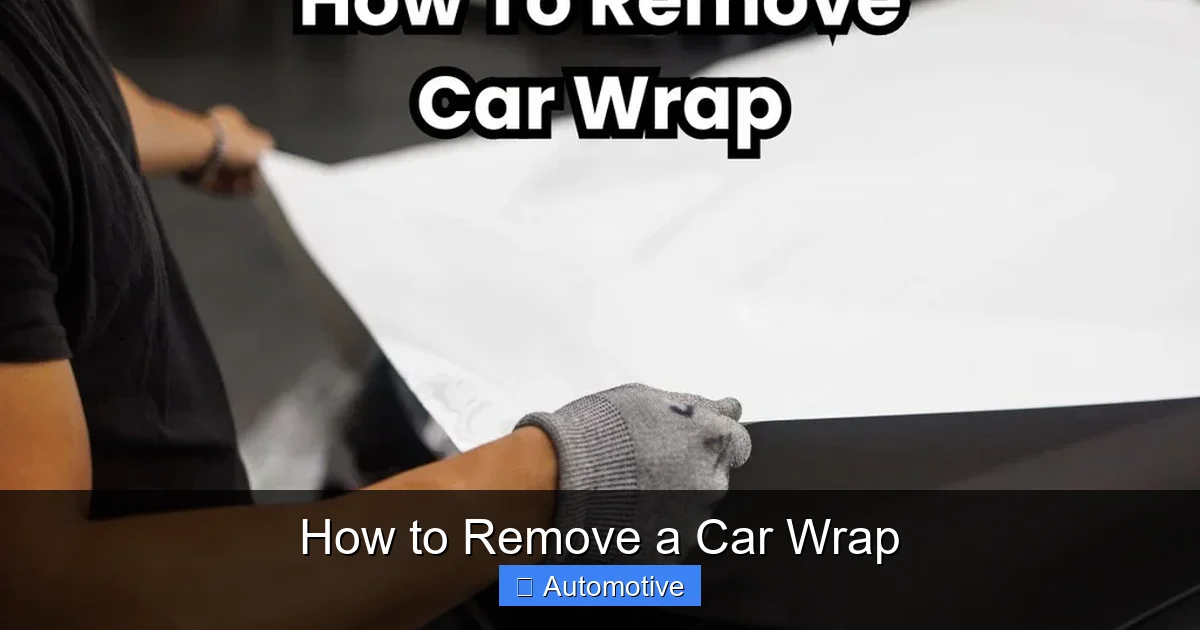How to Remove a Car Wrap