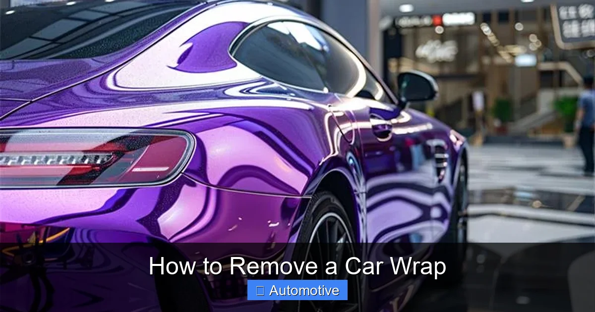 How to Remove a Car Wrap