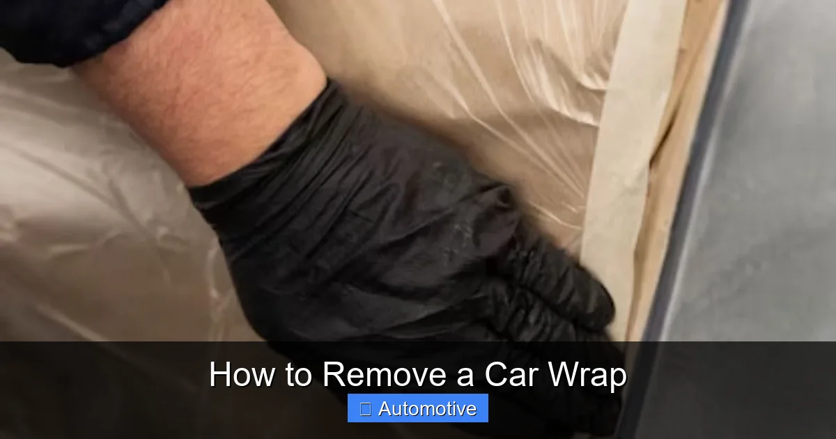 How to Remove a Car Wrap