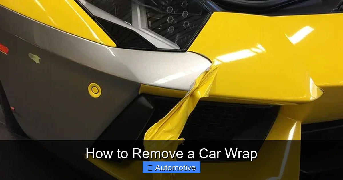 How to Remove a Car Wrap