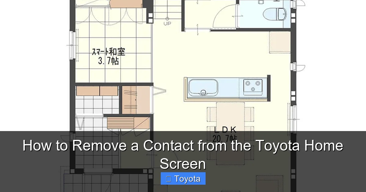 How to Remove a Contact from the Toyota Home Screen