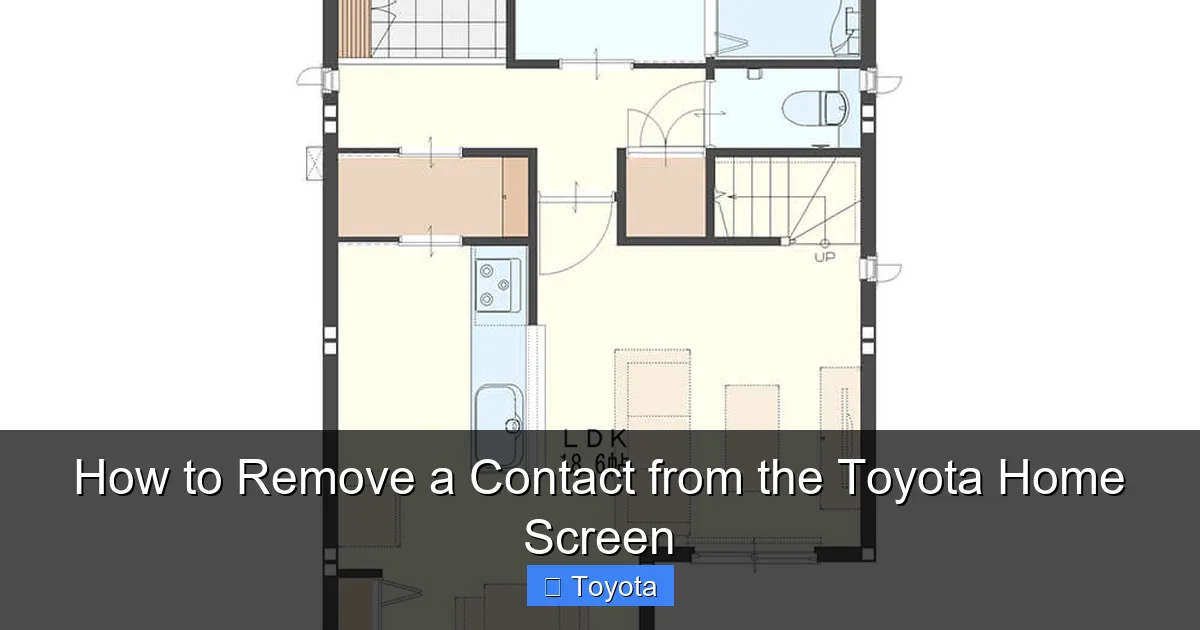 How to Remove a Contact from the Toyota Home Screen