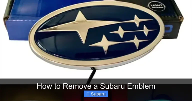 How to Remove a Subaru Emblem