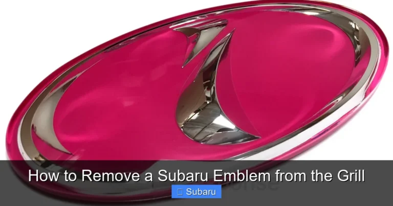 How to Remove a Subaru Emblem from the Grill
