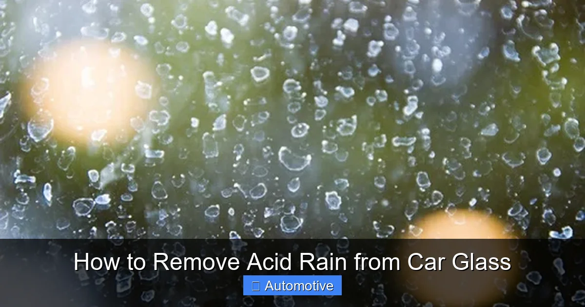 How to Remove Acid Rain from Car Glass