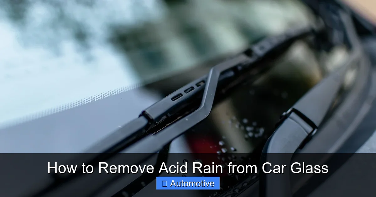How to Remove Acid Rain from Car Glass