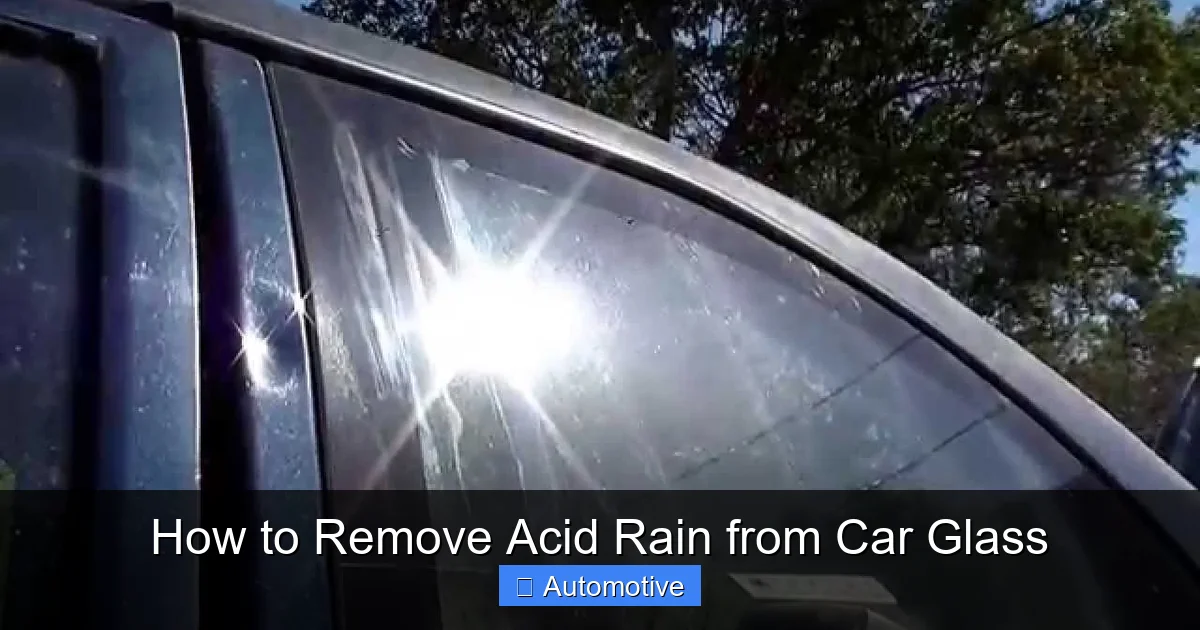 How to Remove Acid Rain from Car Glass