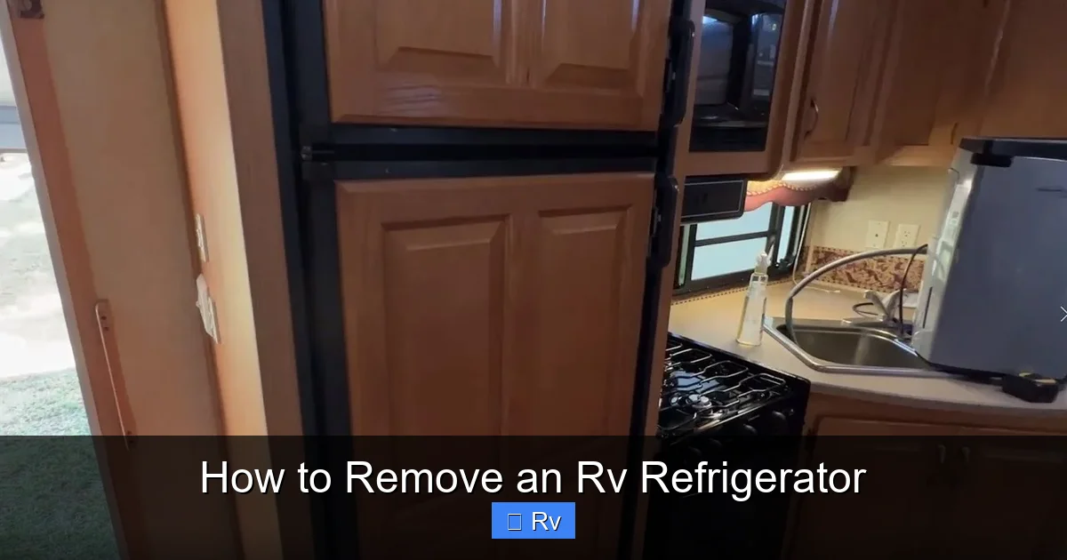 How to Remove an Rv Refrigerator