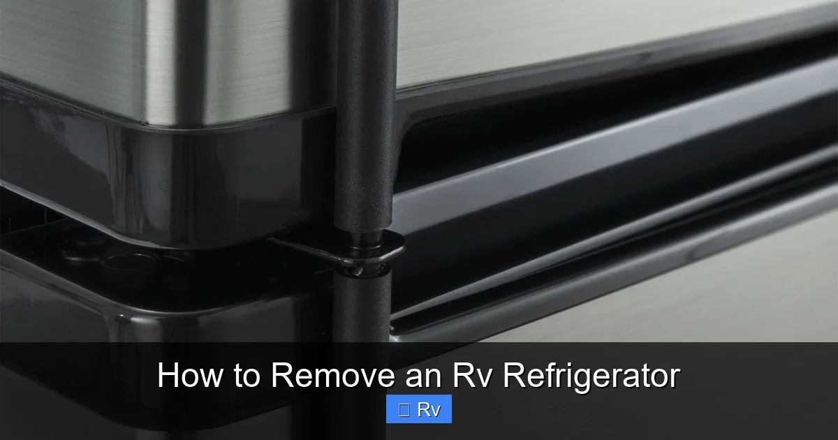 How to Remove an Rv Refrigerator