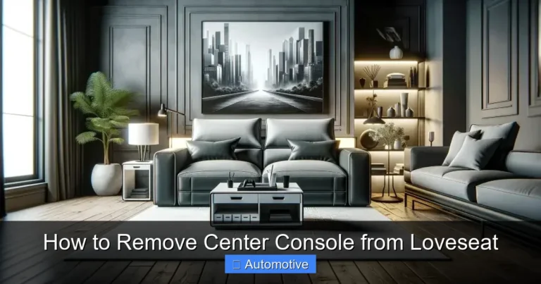 How to Remove Center Console from Loveseat