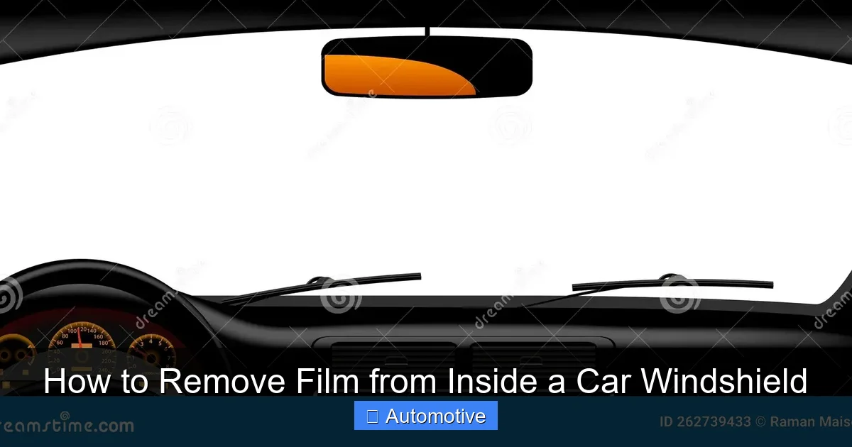 How to Remove Film from Inside a Car Windshield