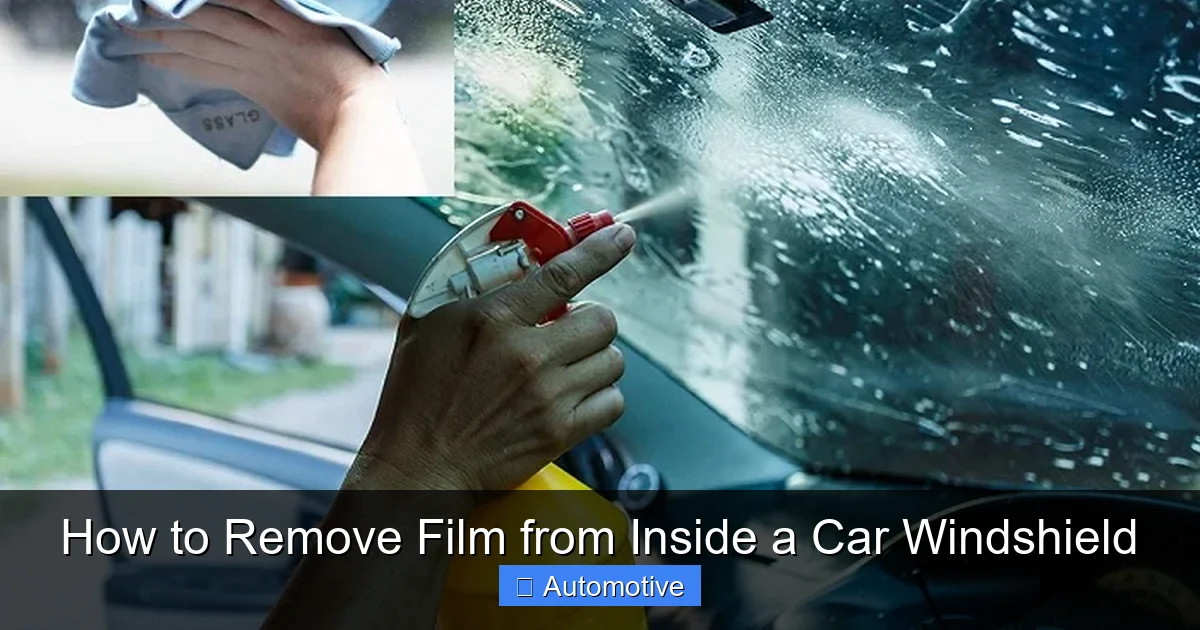 How to Remove Film from Inside a Car Windshield