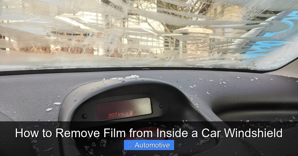 How to Remove Film from Inside a Car Windshield