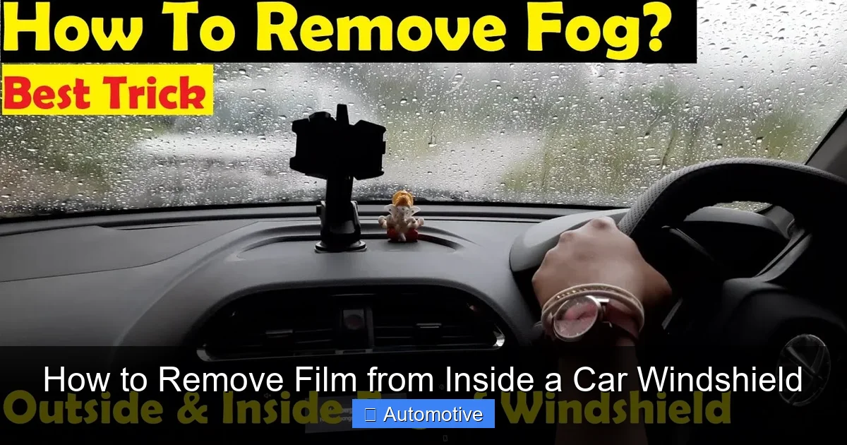 How to Remove Film from Inside a Car Windshield