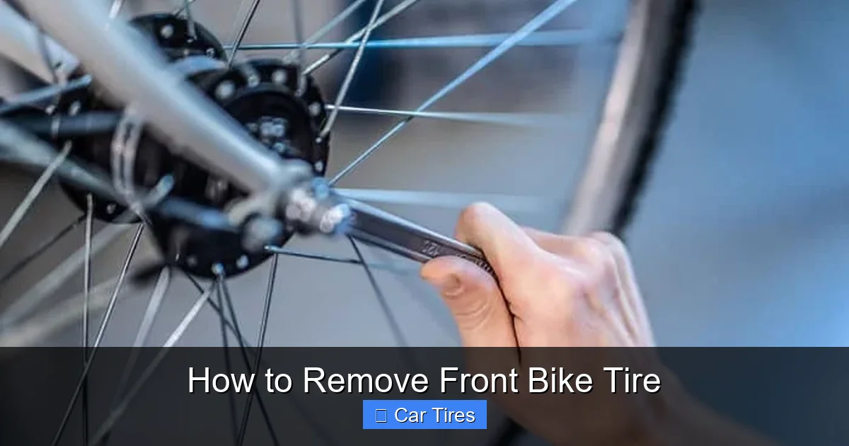 How to Remove Front Bike Tire