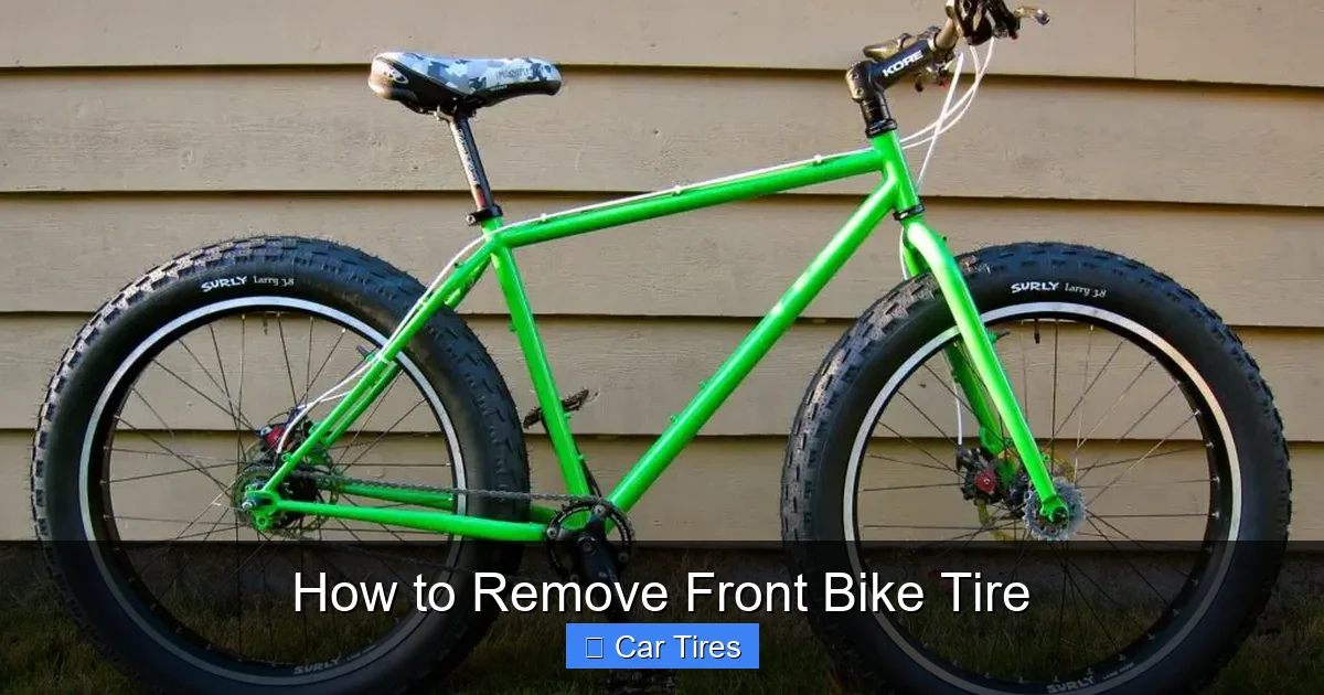 How to Remove Front Bike Tire