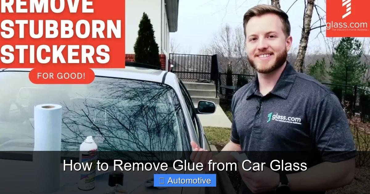 How to Remove Glue from Car Glass