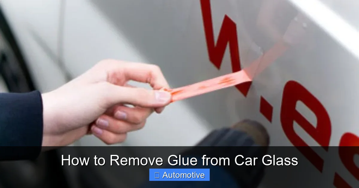 How to Remove Glue from Car Glass