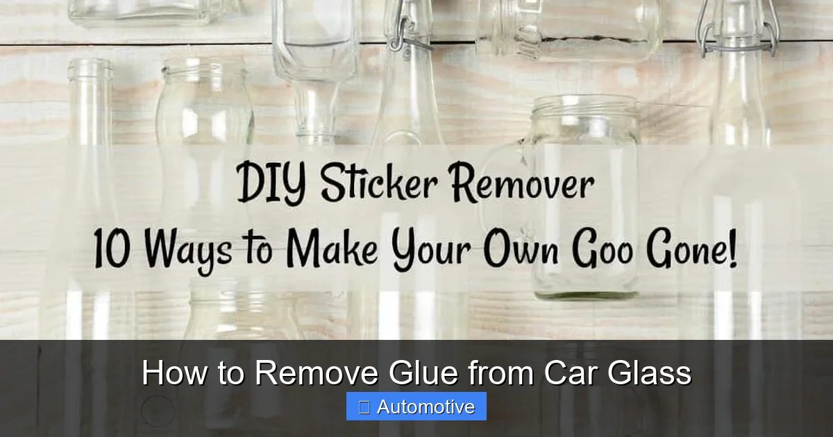 How to Remove Glue from Car Glass