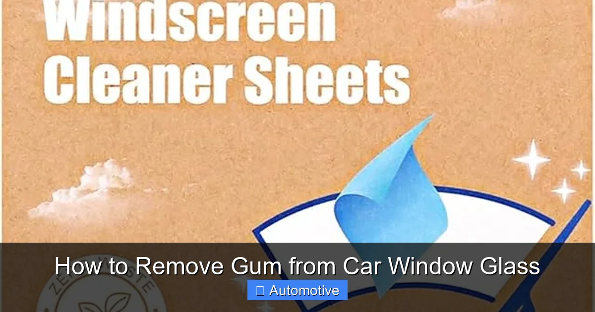 How to Remove Gum from Car Window Glass