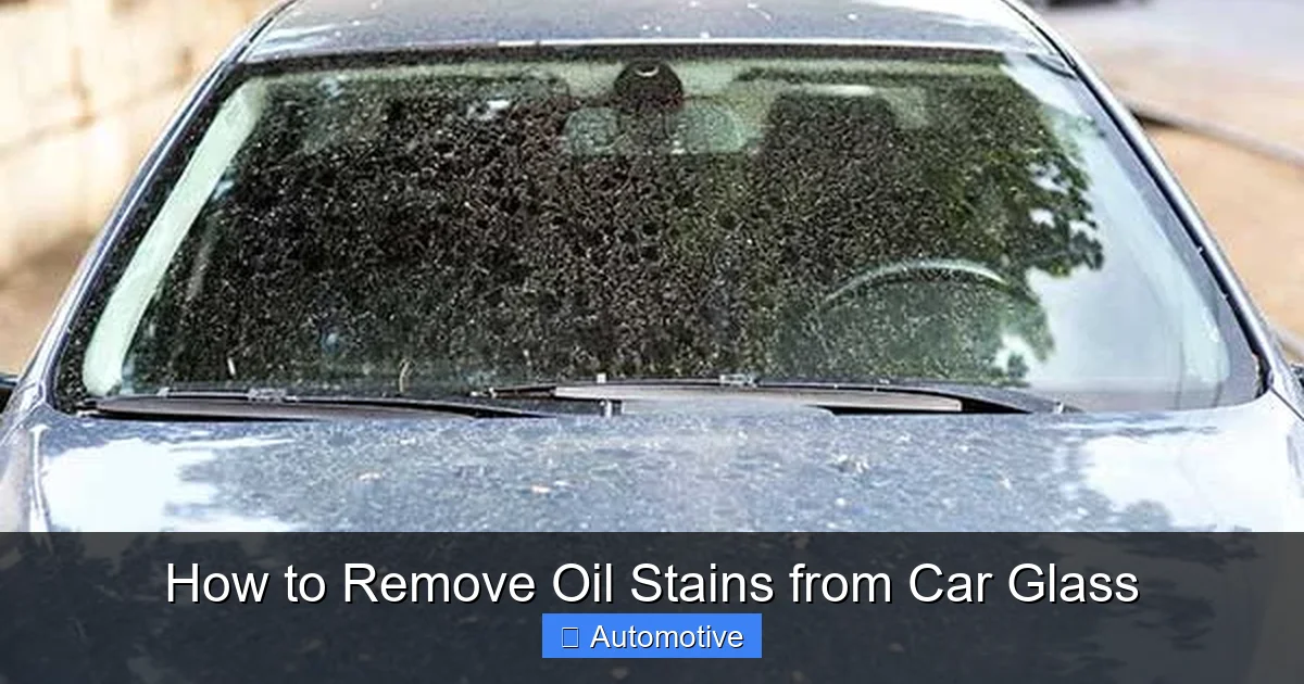 How to Remove Oil Stains from Car Glass