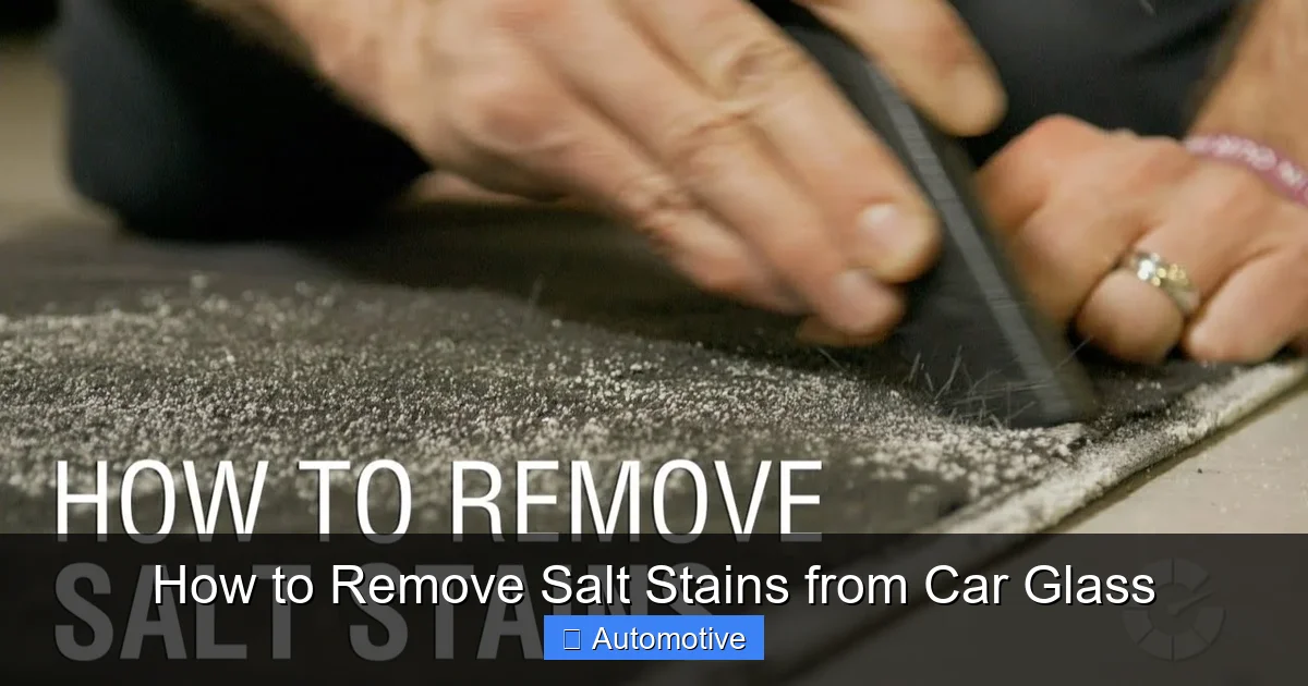 How to Remove Salt Stains from Car Glass
