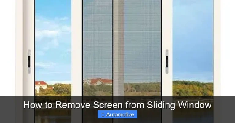 How to Remove Screen from Sliding Window
