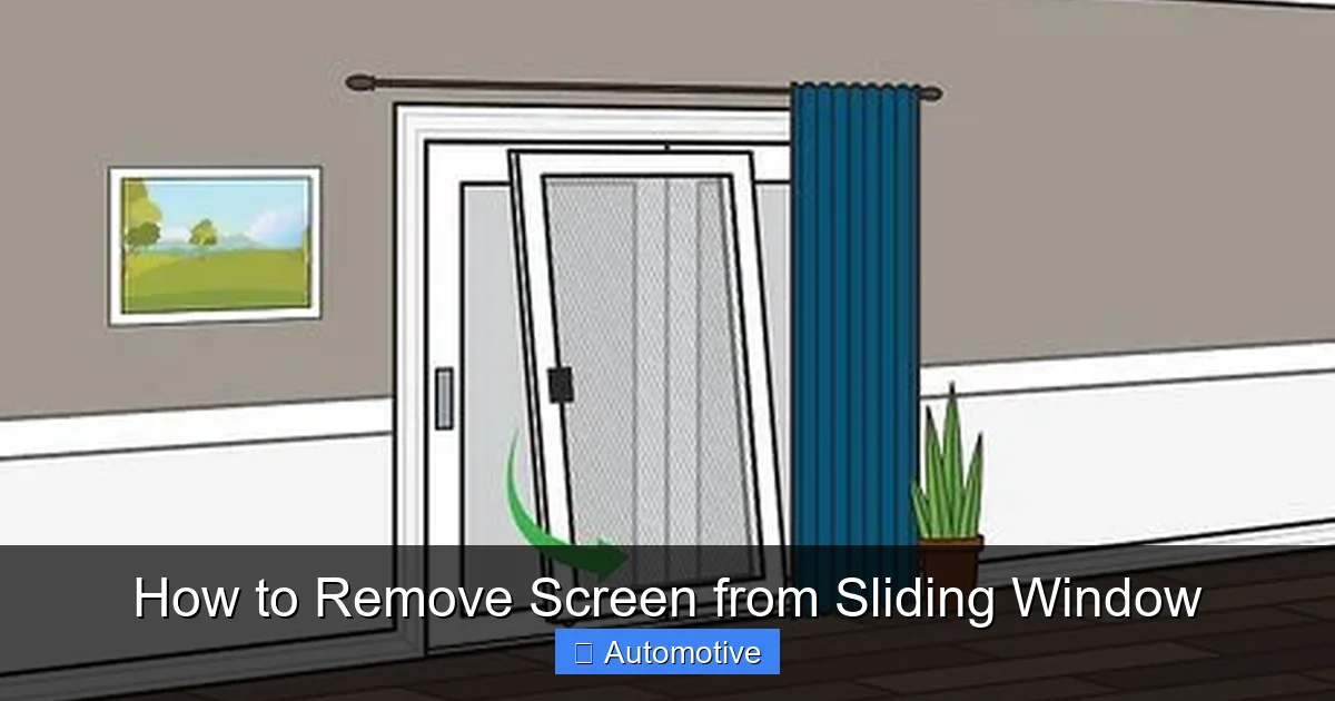 How to Remove Screen from Sliding Window