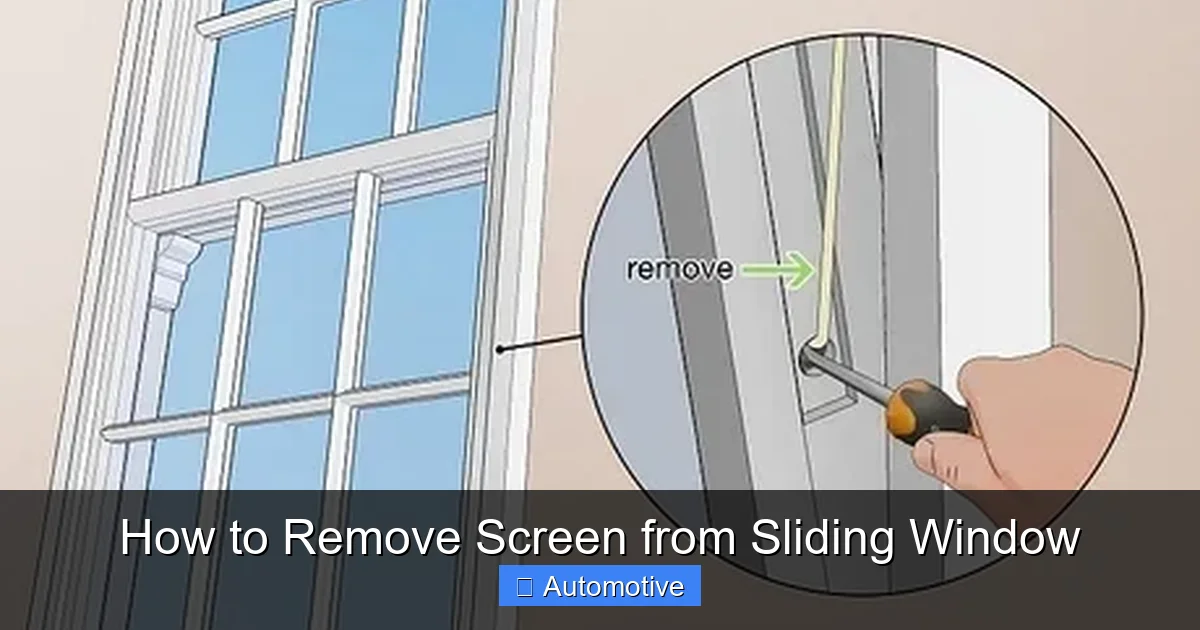 How to Remove Screen from Sliding Window