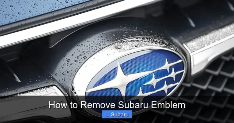 How to Remove Subaru Emblem