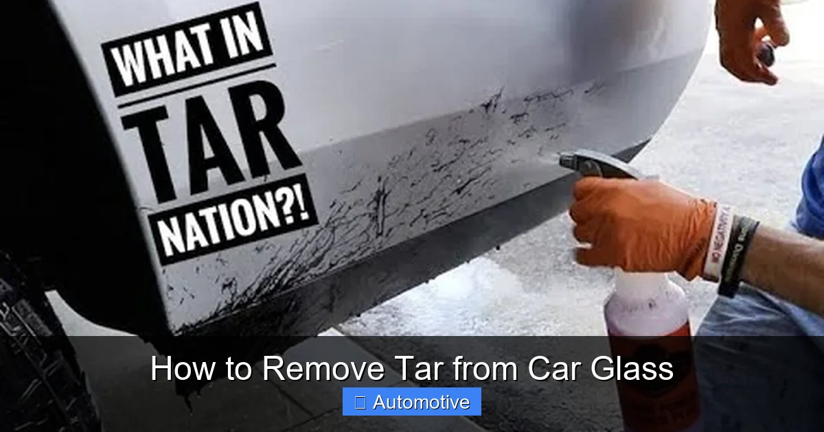 How to Remove Tar from Car Glass