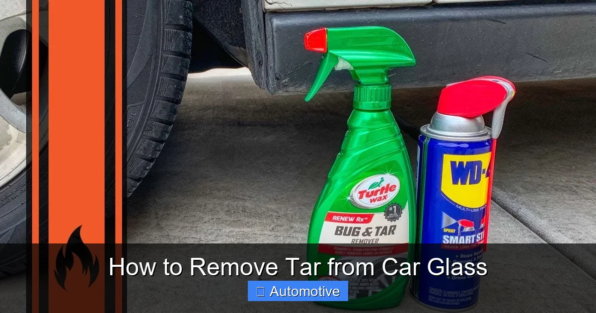 How to Remove Tar from Car Glass