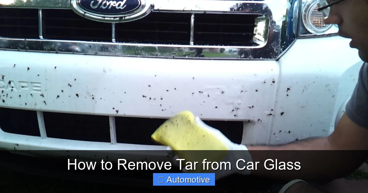 How to Remove Tar from Car Glass