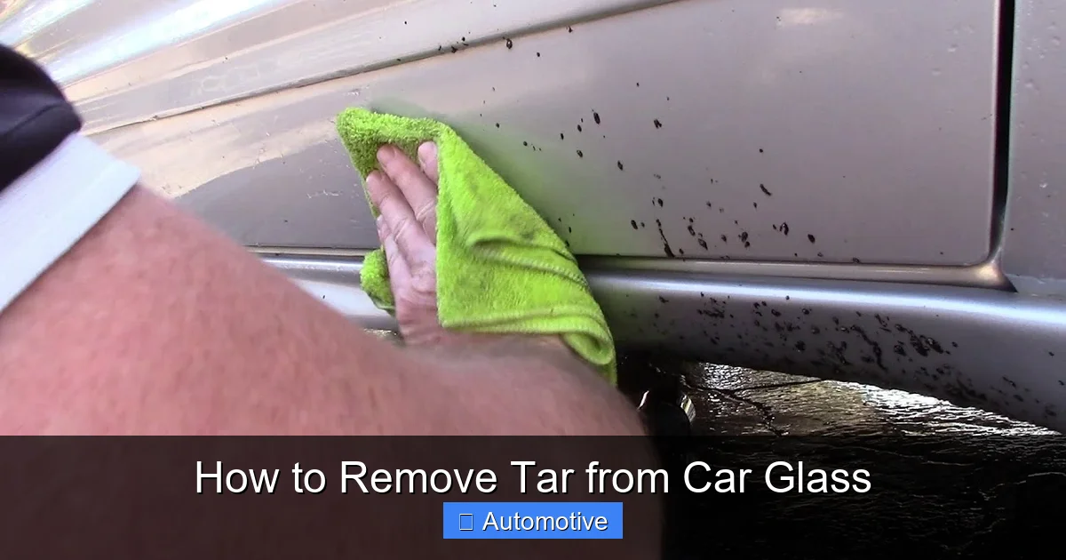 How to Remove Tar from Car Glass