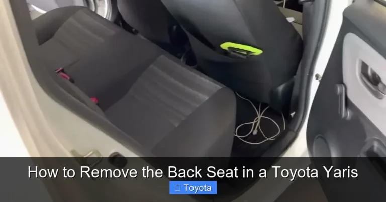 How to Remove the Back Seat in a Toyota Yaris