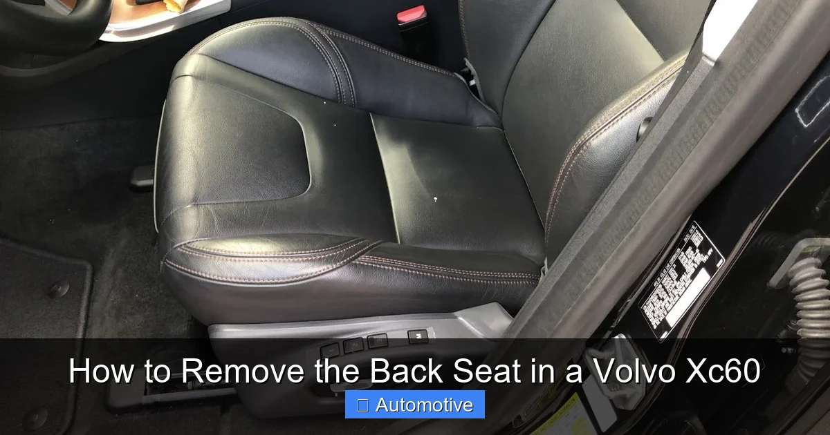 How to Remove the Back Seat in a Volvo Xc60