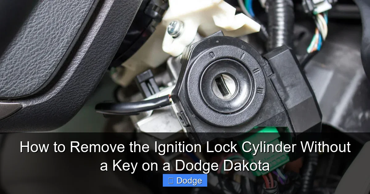 How to Remove the Ignition Lock Cylinder Without a Key on a Dodge Dakota