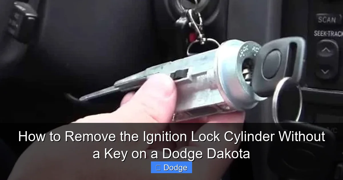 How to Remove the Ignition Lock Cylinder Without a Key on a Dodge Dakota